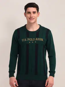 U.S. Polo Assn. Men Striped Round Neck Pullover