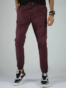 NEVER NEUD Men Relaxed Low-Rise Joggers Trousers