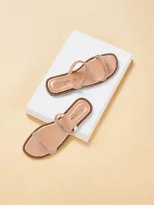 Forever Glam by Pantaloons Women Textured Ethnic Ballerinas Flats