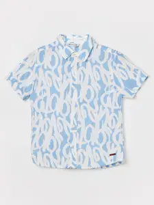Fame Forever by Lifestyle Boys Spread Collar Abstract Printed Casual Shirt