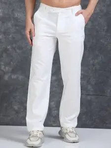 The Roadster Lifestyle Co Men Relaxed Fit Mid Rise Trousers