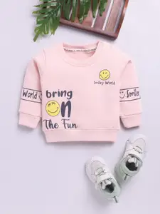 YK X Tinyo Infant Boys Typography Printed Fleece Sweatshirt