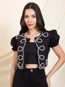 DEEBACO Women Crop Shrug