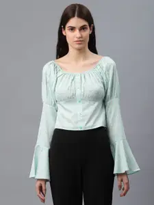 all about you Floral Print Bell Sleeve Crop Top