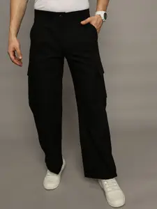 The Roadster Lifestyle Co Men Smart Loose Fit Cargo Trousers