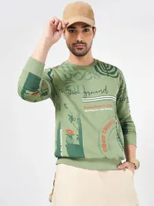 Urban Ranger by pantaloons Men Printed Round Neck Pullover Sweatshirt
