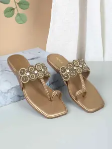 Mochi Women Ethnic One Toe Flats