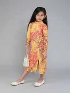 taffykids Girls Printed Top with Skirt