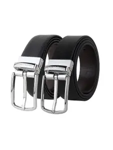Hayes London Men Leather Belts Combo Pack Of 2 Genuine Premium Reversible Formal Belt