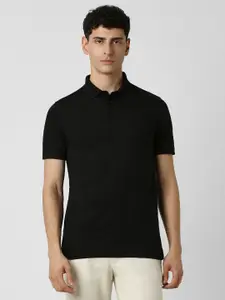 Van Heusen Sport Men Solid Polo Collar Cotton T-Shirt