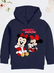 YK Disney Girls Printed Hooded Sweatshirt