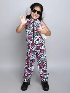 taffykids Girls Printed Top with Trousers