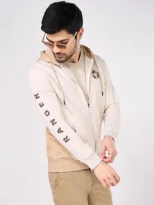 Urban Ranger by pantaloons Men Front-Open Hooded Sweatshirt