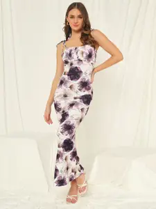 TANDUL Floral Print Maxi Dress