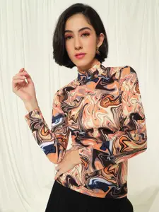 BAESD Women Turtle Neck Cotton Printed Pullover Sweaters