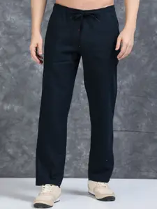 The Roadster Lifestyle Co Men Relaxed Fit Mid Rise Trousers