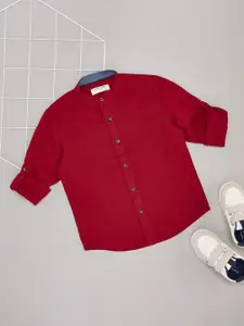 Pantaloons Junior Boys Colourblocked Crop Tailored Jacket with Embroidered