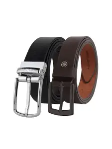 Hayes London Men Formal Belts Combo Pack of 2 Premium Genuine Leather Belt