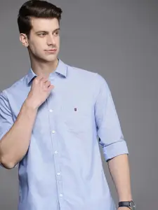 Louis Philippe Sport Pure Cotton Slim Fit Opaque Casual Shirt