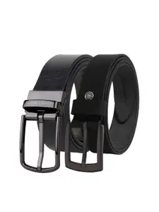 Hayes London Men Formal Belts Combo Pack of 2 Premium Genuine Leather Belt