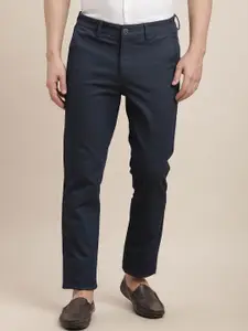 Turtle Men Printed Relaxed Skinny Fit Chinos Trousers