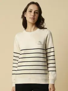 Allen Solly Woman Women Striped Cotton Sweatshirt