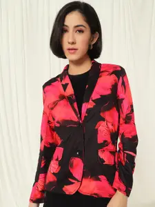 BAESD Printed Slim-Fit Single Breasted Blazer