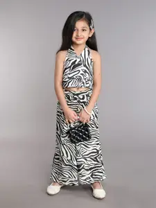 taffykids Girls Printed Top with Trousers