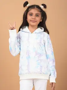 Crimsoune Club Girls Printed Hooded Sweatshirt