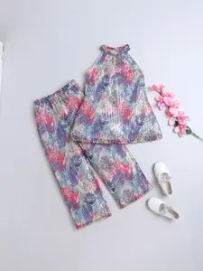 taffykids Girls Embellished Top with Trousers