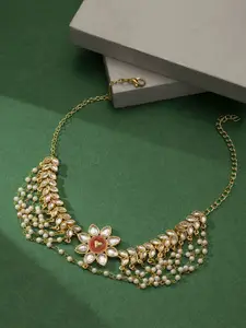 TEEJH Gold-Plated Handcrafted Necklace