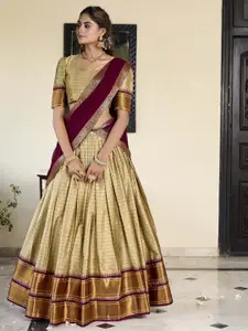 LOOKNBOOK ART Printed Ready to Wear Lehenga & Unstitched Blouse With Dupatta