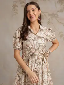 Anouk Women Abstract Printed Fit & Flare Dress