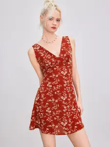 DressBerry Women Floral Printed Fit & Flare Mini Dress