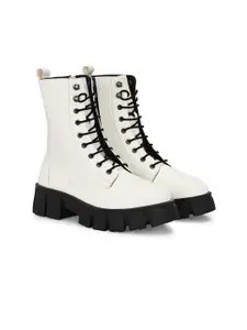 ADORLY Women Lace-Ups Platform Chunky Boots