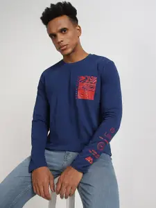 Lee Graphic Printed Round Neck Cotton Casual T-Shirt