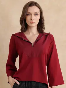 RAREISM Women Hooded Pullover Sweatshirt