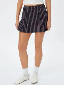 Koton Women Striped Casual Mini Skorts