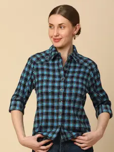Chemistry Women Tartan Checks Opaque Checked Casual Shirt