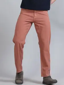 The Roadster Lifestyle Co Men Straight Fit Mid-Rise Pure Cotton Jeans