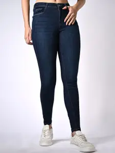 Kraus Jeans Women Cotton Mid-Rise High-Rise Light Fade Jeans - Skinny Fit