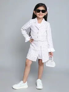 taffykids Girls Checked Top with Skirt