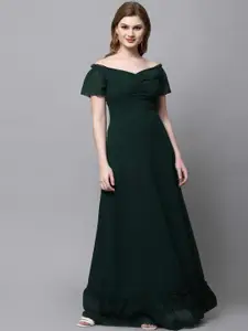 BAESD Women Off-Shoulder Georgette Maxi Dress