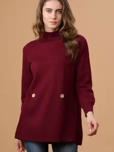 Gipsy Women Turtle Neck  Long Sleeves Pullover