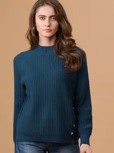 Gipsy Women Striped Round Neck Pullover