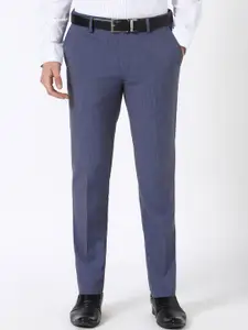 Peter England Men Slim Fit Formal Trousers