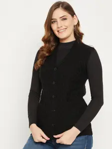 Zigo Women Cable Knit Front-Open Sweater