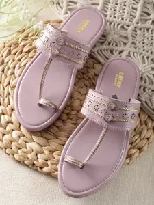 Anouk Women Ethnic Motifs Open Toe Flats