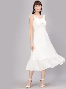 BAESD Women Layered Fit & Flare Midi Dress