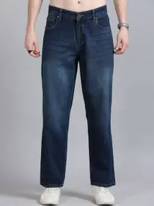 The Roadster Lifestyle Co Men Pure Cotton Straight-Fit Mid-Rise Jeans